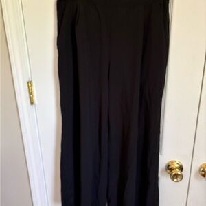 Athleta Brooklyn Wide Leg Crop Pants Black Size 6 Travel Work Athleisure